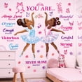 thumbnail image 1 of Decowall Sg2-2319 Black Girl Magic Ballerina Pegatinas de Pared Calcomanías Arte Afro Mujeres Inspirador Dormitorio Guardería Regalo Hermosa Sala de Juegos Niños D?Cor Bebé Mariposa Decoración Motivac, 1 of 1