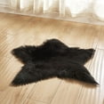 thumbnail image 7 of Faux Fur Carpet Long Plush Shaggy Fluffy Star Shape Carpets Long Hair Area Rugs Bedroom Living Room White Pink Floor Mat (pink,diameter60cm), 7 of 7