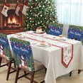 thumbnail image 4 of Snowman Merry Christmas Chair Covers Set of 1 Blue Winter Socks Xmas Tree Balls Chair Back Covers Stretch Removable Washable Slipcovers Protector for Dining Room Kitchen Party Decor, 4 of 5