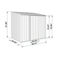 thumbnail image 6 of Absco EZI Slider 7' x 5' Metal Storage Shed - Woodland Gray, 6 of 11