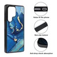 thumbnail image 2 of WIRESTER Shockproof Soft Rubber Cover Case for Samsung Galaxy S25 Ultra 6.8" 2025, Marble Gold And Blue, 2 of 5