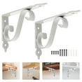 thumbnail image 3 of Miangastore Triangle Wall Shelf Brackets White 2Sets 5.9X4.5X1Inch Iron, 3 of 8