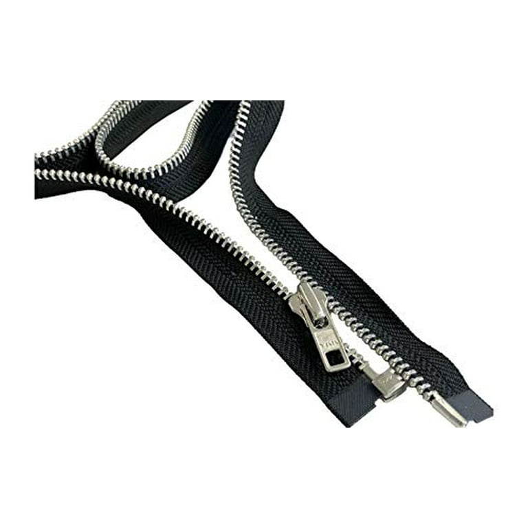 Coats & Clark Heavy Weight Aluminum 24 Black Separating Sewing Zipper, 1  Each