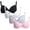Black/Grey/Pink/White, variant on Girls Training Bra Soft Molded Microfiber Bralette Wire-Free Girls a-Cup Bras 4 Pack