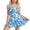F211 Blue, variant on Curuila Children Girls One Piece Swimsuit Summer Floral Print Crew Neck Straps Ruffle Swim Skirt Casual Fashionable Swimwear For Beach Pool Blue Size 11-12 Years