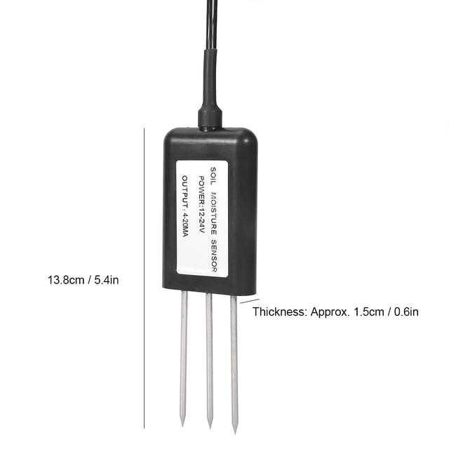 Sensor De Humedad Del Suelo, Sensor De Temperatura Del Suelo, Herramienta De Prueba De Humedad Transmisor De Temperatura Y Humedad, ABS+acero Inoxidable Para Experimentos
