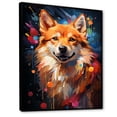 thumbnail image 2 of Designart "Pop Art Spirit Of Shiba Inu III" Animals Dog Floater Framed Canvas Prints, 2 of 5