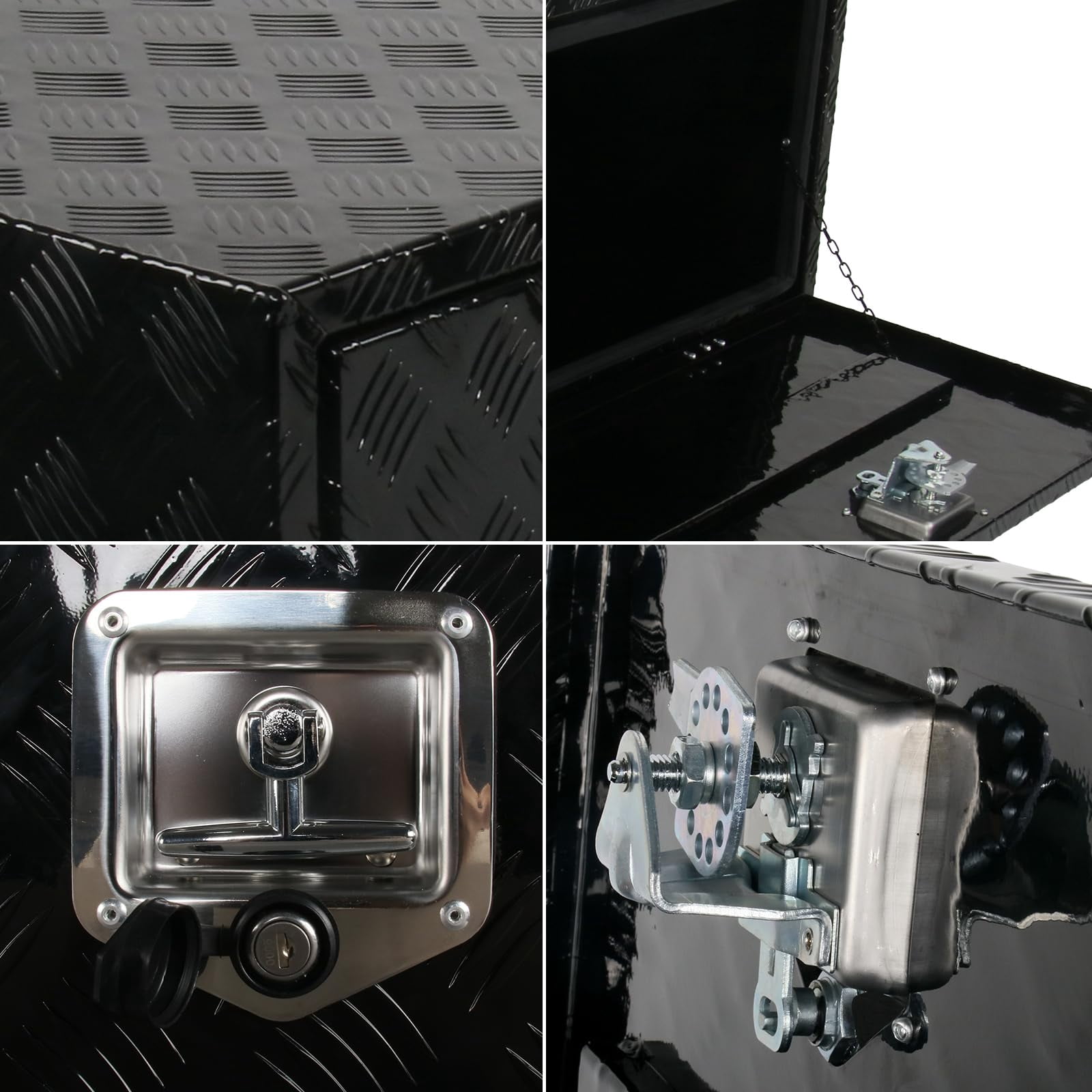 60 Inch Aluminum Heavy Duty Tool Box Truck Underbody Toolbox Underbed Truck Tools ｗ/Lock 60x18x18 Inch