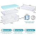thumbnail image 2 of Qoosea Ice Cube Tray with Lid and Bin 64Pcs 2 Trays Ice Cube Molds for Freezer Ice Cube Molds with Scoop Easy Release Ice Box Container for Freezer BPA Free for Whiskey,, 2 of 7