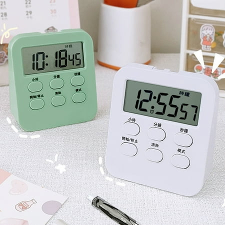 

jisheng Countdown Timer Large Screen Display Magnets Adjustable Silence Simple Operation Switchable Efficient Timing Red Light Flashing Alert Child Self-Regulation Learning Timer f