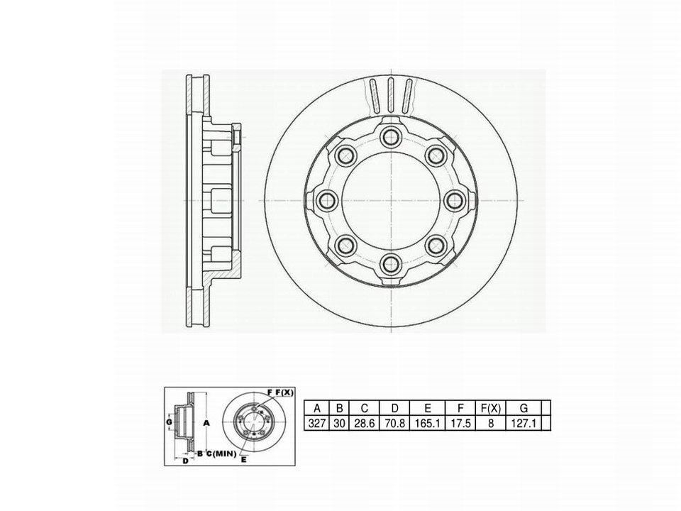 Winstop Brake Rotor, Front WS232476, Dodge W250 1993-1981