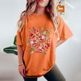 thumbnail image 5 of gbyLJF Y2K Tops Womens Oversized T Shirts Loose Crewneck Short Sleeve Shirts Summer Casual Cute Print Tee Blouses Orange M, 5 of 7