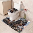 thumbnail image 4 of Juego De Cortina De Ducha Navideña Con Manta Antideslizante, Asiento De Inodoro Y Alfombrilla De Baño. Decoración De Baño De 4 Piezas. Navidad10, 4 of 4