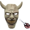 thumbnail image 5 of The Graber Cosplay Mask, Black Phone Mask, Horror Film, Halloween, Scary Mask, Men's Costume Mask (Light Grey), 5 of 5