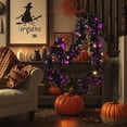 thumbnail image 2 of ASKETAM 32Ft Halloween Tinsel Garland with Lights, Purple Bat Foil Decor, 2 of 5