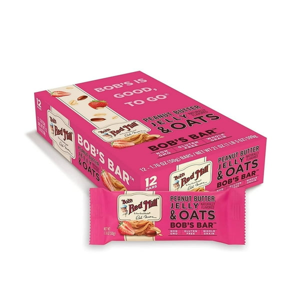 Bob's Red Mill Bob's Bar Peanut Butter Jelly & Oats -- 12 Bars