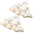 thumbnail image 1 of CIMAXIC wedding 1 Pair Shoe Clips Wedding High Heel Rhinestone Clips Bride Shoe Clip Decorations,2.36"X1.57"X0.39", 1 of 5