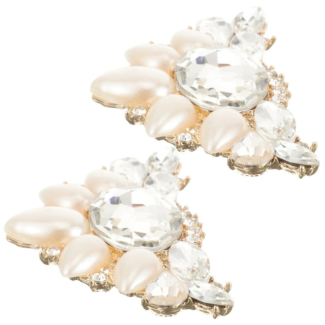 CIMAXIC wedding 1 Pair Shoe Clips Wedding High Heel Rhinestone Clips Bride Shoe Clip Decorations,2.36"X1.57"X0.39"