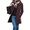 Dark Purple, variant on Women's Purple Casual Thicken Wool Blend Stand Collar Single Breasted Pea Coat
