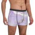 thumbnail image 5 of Men's Boxer Briefs, Lavender Glitter Foil Stripes Soft Comfy Mens Underwear Boxer Briefs Breathable With Widen Waist, 5 of 7