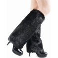 thumbnail image 1 of Women's Fur Leg Warmers Sexy Furry Fuzzy Leg Warmers Soft Boot Cuffs Cover, 1 of 5