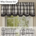 thumbnail image 5 of Park Designs Black Crossroads Lined Layered Valance 16''L, 5 of 6