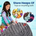 thumbnail image 2 of Cheer Collection Faux Fur Bean Bag and Stuffed Animal Storage Case, Gray, 2 of 5