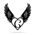 thumbnail image 4 of RealSteel Heart with Angel Wings Monogram – Metal Wall Art with Custom Initial (J-18), 4 of 11