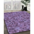 thumbnail image 3 of Ahgly Company Machine Washable Indoor Square Transitional Purple Mimosa Purple Area Rugs, 6' Square, 3 of 7