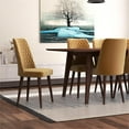 thumbnail image 4 of Annabelle 9-Piece Modern Dining Room Solid Wood Table and Gold Velvet Chair Set, 4 of 6