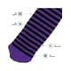 thumbnail image 4 of Calceta Larga Medieta Rayada Algodón Moda Mujer 3 Piezas Violeta Unitalla, 4 of 5