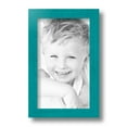 thumbnail image 2 of ArtToFrames 6" x 10" Aqua Picture Frame, 6x10 inch Green Wood Poster Frame (WOM-4428), 2 of 8