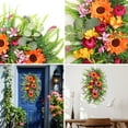 thumbnail image 4 of Spring Front Door Swag,Rustic Floral Wreaths Home Decor,Farmhouse Colorful Cottage Wreath,Summer Wreaths for Front Door,Artificial Flowers Door Wreaths MailBox Outdoor Decoration, 4 of 8