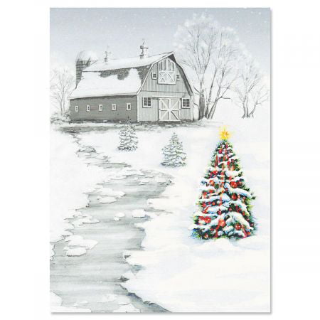 Santa's Barn Holiday Cards 18 Cute Christmas Cards & Envelopes 20147