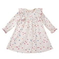 thumbnail image 1 of WEAIXIMIUNG Robe Pull pour Filles 10-12 Rouge Enfants Filles Automne Hiver Mode à Pois Imprimé Manches Longues Robe Vêtements Enfants 3-4 Ans, 1 of 5