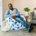 thumbnail image 4 of Big Joe Milano Bean Bag Chair for Kids, Teens, Adults, Ultra-Soft Indigo Tie Dye Faux Fur, Lightweight Seat for Reading Nook and Gaming, 2.5 foot Refillable, 4 of 8