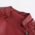 thumbnail image 5 of SWSMCLT Women's Winter Jacket Snow Full Zip Fall Jackets Long Sleeve Spring Motorcycle Short Fashion Red Large, 5 of 5