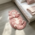 thumbnail image 4 of TanSiDing Cute Sleeping Cat Shaped Area Rug, Microfiber Absorbent Floor Mat for Bedroom Kitchen Living Room, Kitten Mat Floor Carpet Hallway Porch Entrance Doormat for Room,23.62x15.74 in, 4 of 6