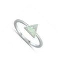 thumbnail image 4 of CHOOSE YOUR COLOR White Simulated Opal Mountain Travel Ring .925 Sterling Silver Band CZ Female Size 10, 4 of 4