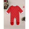 thumbnail image 4 of Qmyliery Christmas Baby Girls Boys Romper, Round Collar Footed Jumpsuit Gift, 4 of 8