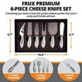thumbnail image 6 of Premium Cheese Knives Set: 6-Piece Stainless Steel Cheese Knife Set for Charcuterie with Spreader, Fork and Case. (Great Gift Set), 6 of 7