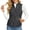 Black Leopard Print Pattern, variant on Black Leopard Print Pattern Women's Quilted Vest Lightweight with Zip Stretch Polyester Women's Vests for Outdoor Activities Winter