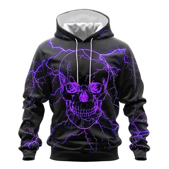 Mens Hoodies Halloween Print Long Sleeve Casual Streetwear Jacket with Pocket Fall Outfits 2026