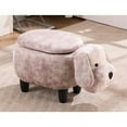 thumbnail image 2 of Home 2 Office Kids Dog Puppy Fabric Storage Ottoman/Stool in Gray and Black, 2 of 11