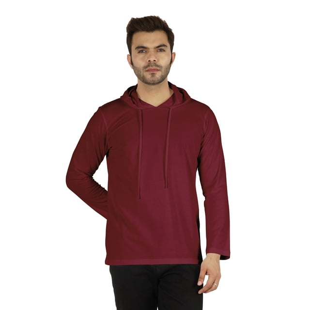 Inkmeso Chandail à Capuche d'Hiver Uni pour Hommes Manches Longues avec Cordon de Serrage
