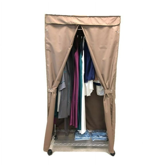 Covered Living Portable Garment Rack Cover 36"W x 18"D x 68"H, Khaki