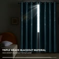 thumbnail image 4 of Deconovo Blackout Curtains, Silver Wave Line Print, Light Blue, 52W x 96L Inch, Thermal Insulated, Privacy Drapes for Living Room, 2 Panels, 4 of 8
