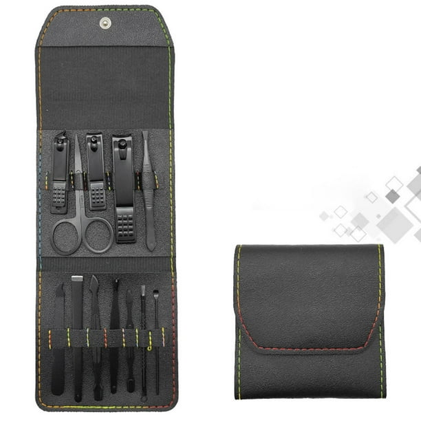 12pcs Nail Clippers Set, Stainless Steel Nail Cutters, Folding Bag Cutter Kits Scissors Makeup Beauty Tool, Portable Foldable Design, Metal Frame, for Dorm Room