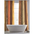 thumbnail image 5 of Farmhouse Orange Brown Sheer Curtains 96 Inch Length 2 Panels Set, Retro Vintage Wood Voile Window Treatment Semi Sheer Long Curtains Drapes for Bedroom/Living Room/Kitchen 52"x96"x2, 5 of 7