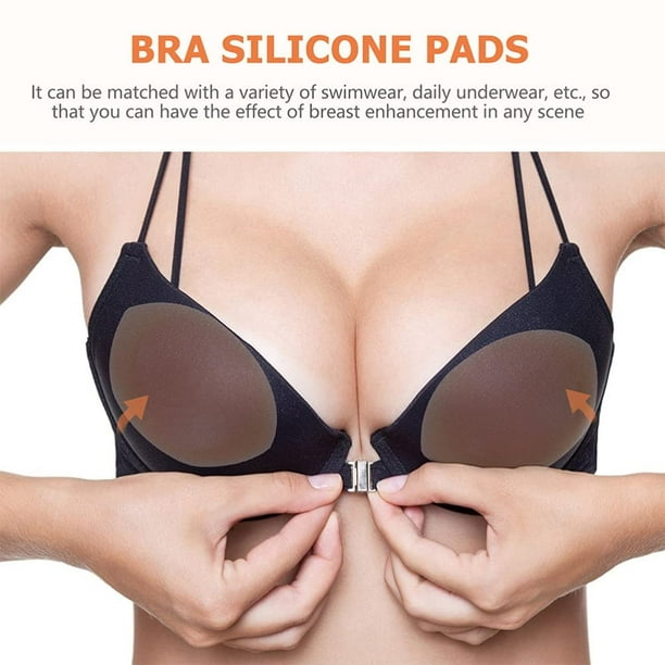 QIUMING 4pcs Waterproof Silicone Bra Pads Bra Inserts Skin Coloured  Silicone Breast Pads Invisible Softness Breast Lifting Magic Application  Bikini Swimsuit Triangle and Crescent Shape, transparent : :  Fashion